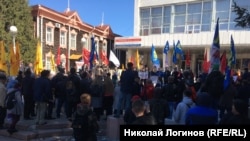 Митинг "За достойный транспорт" в Томске