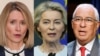 (Slijeva nadesno) estonska premijerka Kaja Kallas, šefica Europske komisije Ursula von der Leyen i bivši portugalski premijer Antonio Costa (fotoarhiva)