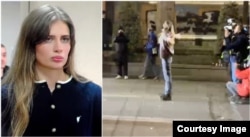 ბეატრის გაზდელიანი სასამართლოზე და აქციაზე პოლიციის კორდონის წინ