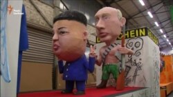 «Путін», «Меркель» та інші ляльки карнавалу в Кельні (відео)