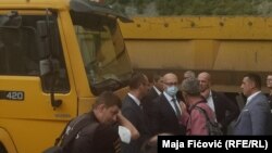 Osim na prelazu Jarinje kod Leposavića na severu Kosova, nezadovoljni građani okupili su se i na graničnom prelazu Brnjak kod Zubinog Potoka (20. septembar 2021.)