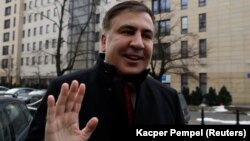 Міхеїл Саакашвілі у Варшаві, куди його вислали з України 12 лютого 2018 року