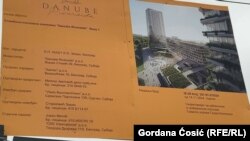 Tabla s informacijama o radovima kod hotela Jugoslavija, 15. novembar 2024.