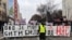 Serbia -- Students and citizens in a protest walk after their colleague was injured when she was hit by a car at the protest same day, Belgrade, January 16, 2025