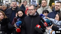 Протест и прес-конференција на Синдикатот на работниците од УПОЗ, Скопје 14.01.2025.