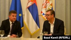 Dvojica zvaničnika nisu se obraćala javnosti nakon sastanka (foto: Vesna Anđić, 20. septembar 2021)