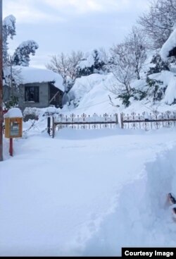 სოფელ შრომაში, ზემოუბანში გადაღებული ფოტო 23 თებერვალს