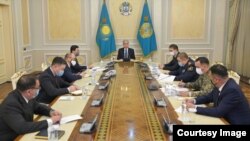Касым-Жомарт Токаев на заседании контртеррористического штаба