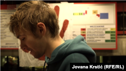 Lazar Dinić, jedan od šestoro privedenih aktivista, Novi Sad 12. decembar 2024.