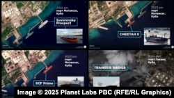 Satelitski snimci iz Planet Labsa prikazuju ruske naftne tankere usidrene u kubanskim lukama 2022., 2023. i 2024. godine.