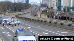 ლუკაშენკას კორტეჟი მინსკში