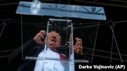 Vojislav Šešelj na predizbornom mitingu u Novom Sadu (20. april 2016. godine)