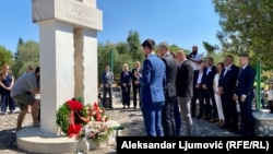 Obilježavanje 30. godišnjice u Spomen parku civilnim žrtvama genocida u Srebrenici na Pobrežju u Podgorici, jul 2025.