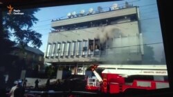 В Киеве горел телеканал «Интер» (видео) В Киеве горел телеканал «Интер» (видео)