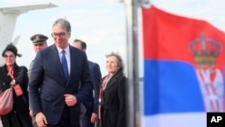 Predsednik Srbije Aleksandar Vučić stiže u Moskvu uoči parade povodom Dana pobede, 7. maj 2025. 