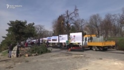 Gondola seče drveće u centru Beograda Gondola seče drveće u centru Beograda