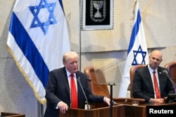 Президент США Дональд Трамп выступает в Кнессете, Израиль, 13 октября 2025 года