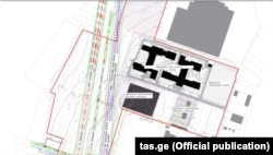 საპროექტო დოკუმენტაციაში ჩანს წყლის მილებსა და სკოლას შორის დაშორება