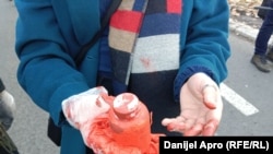 "Bulevar krvavih tragova" u znak protesta u Novom Sadu