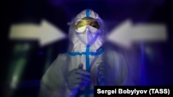 Medicinski radnik u Moskvi, 1. juni, 2020.