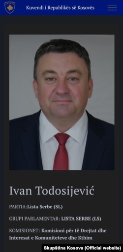 Snimak ekrana sa zvanične internet stranice Skupštine Kosova načinjen 25. novembra 2021. godine (kliknite za uvećanje slike)