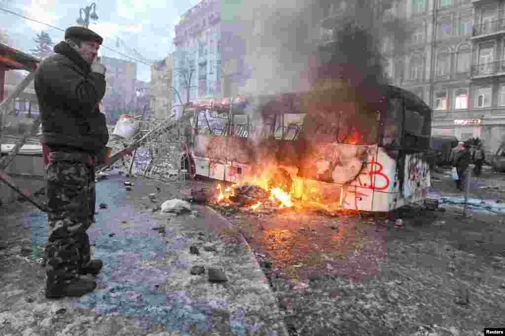 Kijev, 20. januar 2014. Foto: REUTERS / Valentyn Ogirenko 