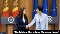 Віцепрем’єр-міністерка з питань європейської інтеграції Молдови Крістіна Герасимов із комісаркою ЄС з питань розширення Мартою Кос 3 вересня в Кишиневі