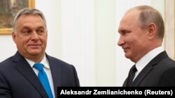 Виктор Орбан на встрече с Владимиром Путиным в Кремле, 2018 год