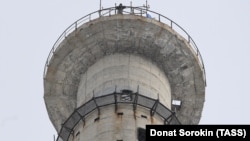 Верхняя часть недостроенной башни в Екатеринбурге