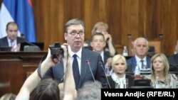 Aleksandar Vučić u Skupštini Srbije