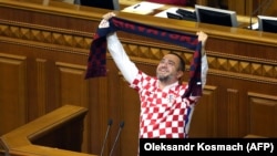 Президент ФФУ Андрей Павелко во время заседания Верховной рады Украины, 10 июля 2018 года.