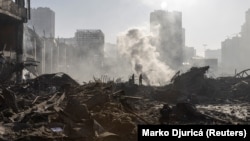 კიევის სავაჭრო ცენტრი დაბომბვის შემდეგ, 21 მარტი, 2022  