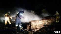 Ликвидация пожара в жилом доме в селе Старый Кувак Лениногорского района республики Татарстан, 9 января 2016