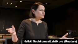 Svetlana Tihanovskaja u nedavnoj poseti Finskoj, 1. mart 2021. 