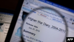 Веб-сторінка компанії WikiLeaks