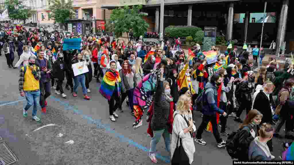 Марш равенства начался у Национальной оперы, прошел по улице Владимирской, бульвару Тараса Шевченко, улице Терещенковской до станции метро «Площадь Льва Толстого», где и завершился. Участники двигались по центру города под музыку