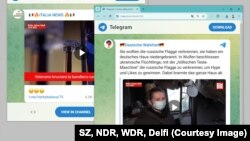 Kombinovana slika nekih od lažnih postova na društvenim mrežama generisanih kao dio kampanje dezinformacija povezane sa Agencijom za društveni dizajn sa sjedištem u Moskvi.