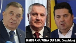 (s lijeva na desno): Milorad Dodik, predsjednik RS-a, Radovan Višković, predsjednik Vlade RS-a i Nenad Stevandić, predsjednik Skupštine RS-a (foto-arhiv)