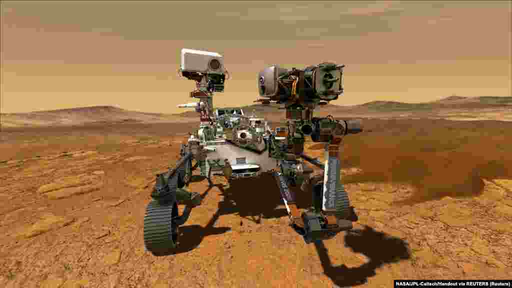 Rover Perseverance koji bi trebao sletiti na krater na Marsu.