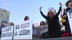 Podgorica: Protest 'Ne mogu da dišem’ Podgorica: Protest 'Ne mogu da dišem’