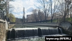 В марте 2025 года Салгир в Симферополе выглядел полноводным