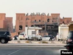 Одно из зданий, поврежденных в результате авианалета Израиля на совещание лидеров ХАМАС в Дохе. Катар, 9 сентября 2025 года