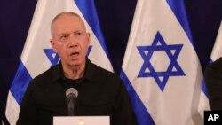 Galant na konferenciji za medije u Tel Avivu, Izrael, 28. oktobra 2023. 