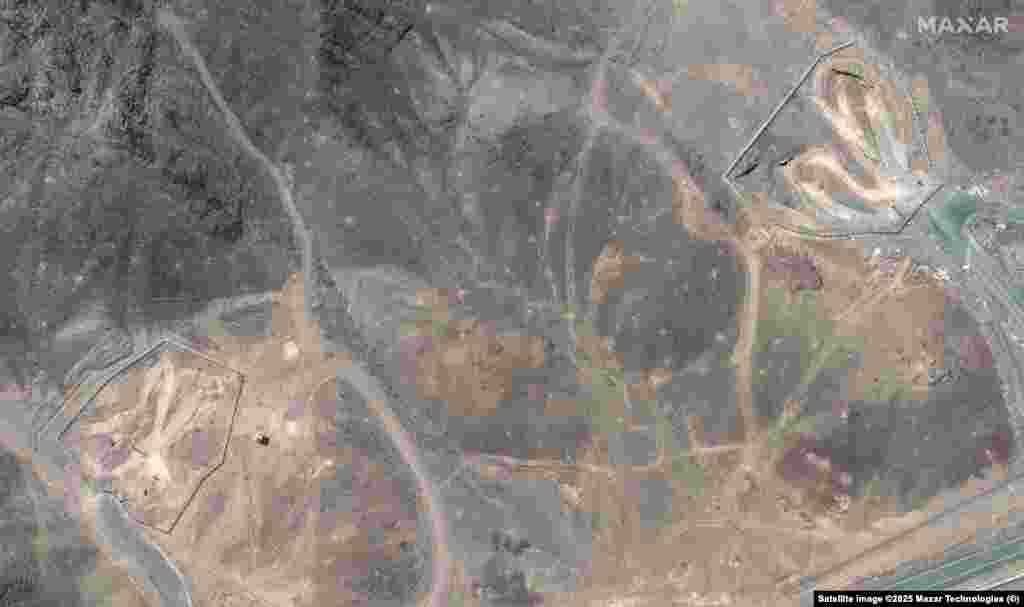 ფორდოს კომპლექსის გვირაბის შესასვლელები, აშშ-ის დარტყმებამდე და მის შემდეგ.