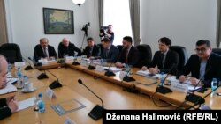 Učesnici sastanka u Ministarstvu spoljne trgovine i enonomskih odnosa BiH, Sarajevo