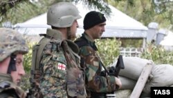 Грузинські солдати на кордоні з Південною Осетією