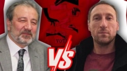 კახა გოგოლაშვილი (მარცხნივ) და დავით ჩხეიძე რადიო თავისუფლების აუდიტორიას უზიარებენ თავიანთ შეფასებებს თვითმმართველობის არჩევნებში ოპოზიციის შესაძლო მონაწილეობაზე.