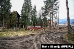 Prilaz Crnoj kući koja ima status nacionalnog spomenika BiH, 30. januar 2025.