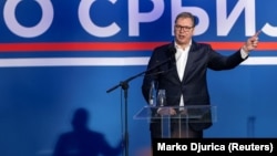 Predsednik Srbije Aleksandar Vučić na skupu u Nišu, 17. maj 2025.