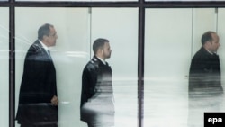 Министр иностранных дел России Сергей Лавров по прибытии в Цюрих, 20 января 2016 года